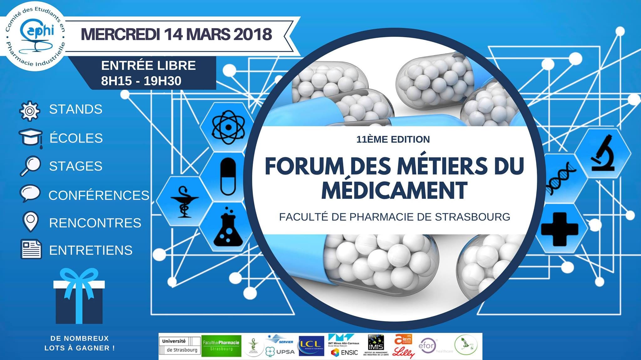 Forum des métiers du médicament – 14 mars 2018 – Faculté de Pharmacie de Strasbourg