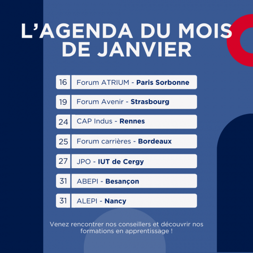 L’AGENDA DE JANVIER