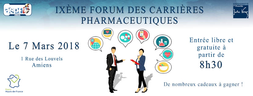 Forum des carrières pharmaceutiques – 7 mars 2018 – Faculté de Pharmacie d’Amiens