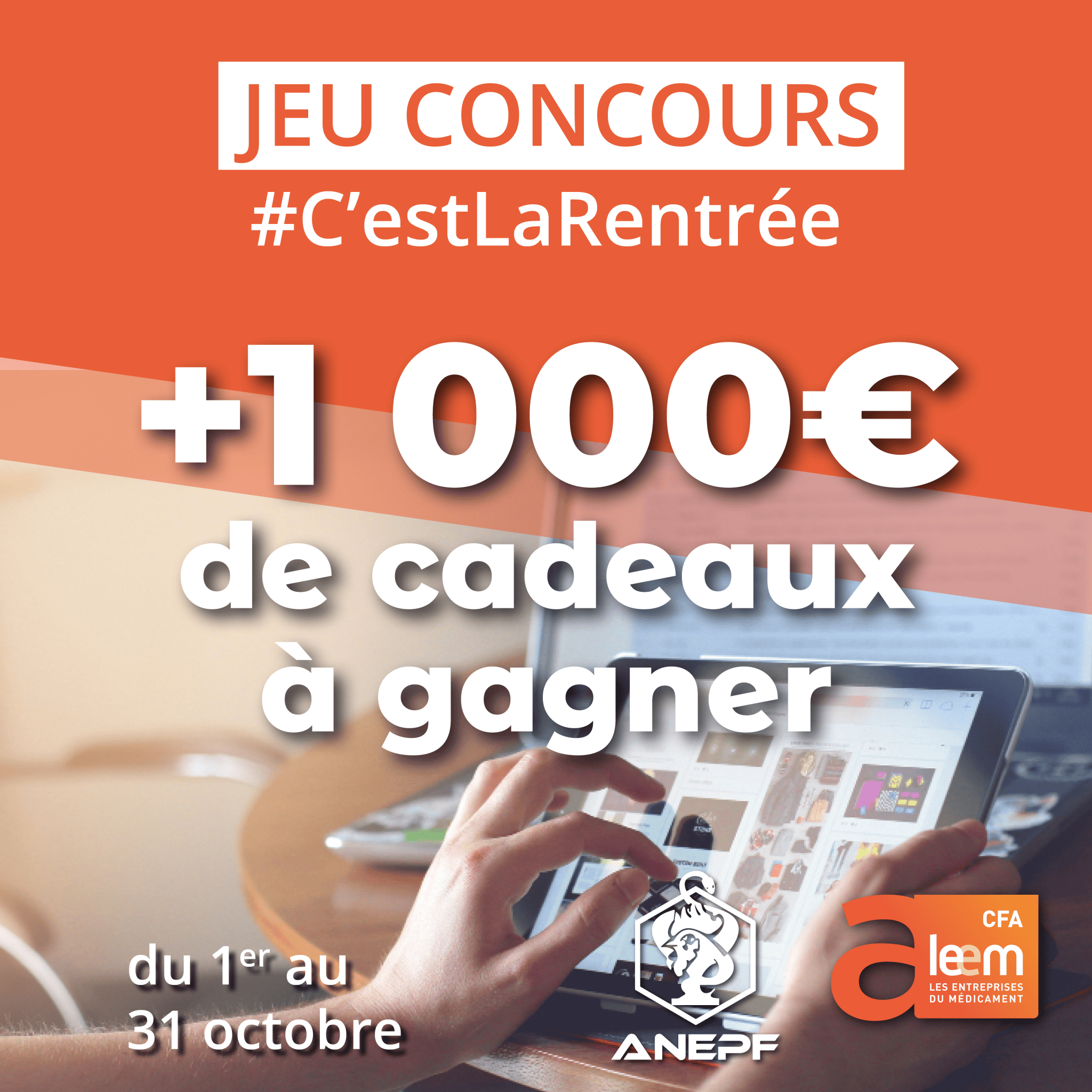 Jeu Concours C'estLaRentrée Instagram CFA Leem Apprentissage