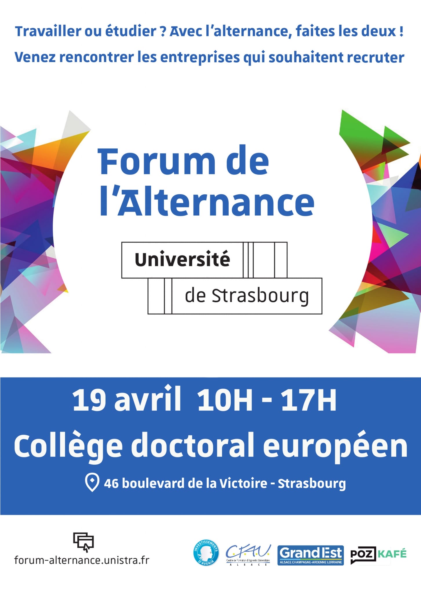 Forum de l’Alternance – 19 avril 2018 – Université de Strasbourg